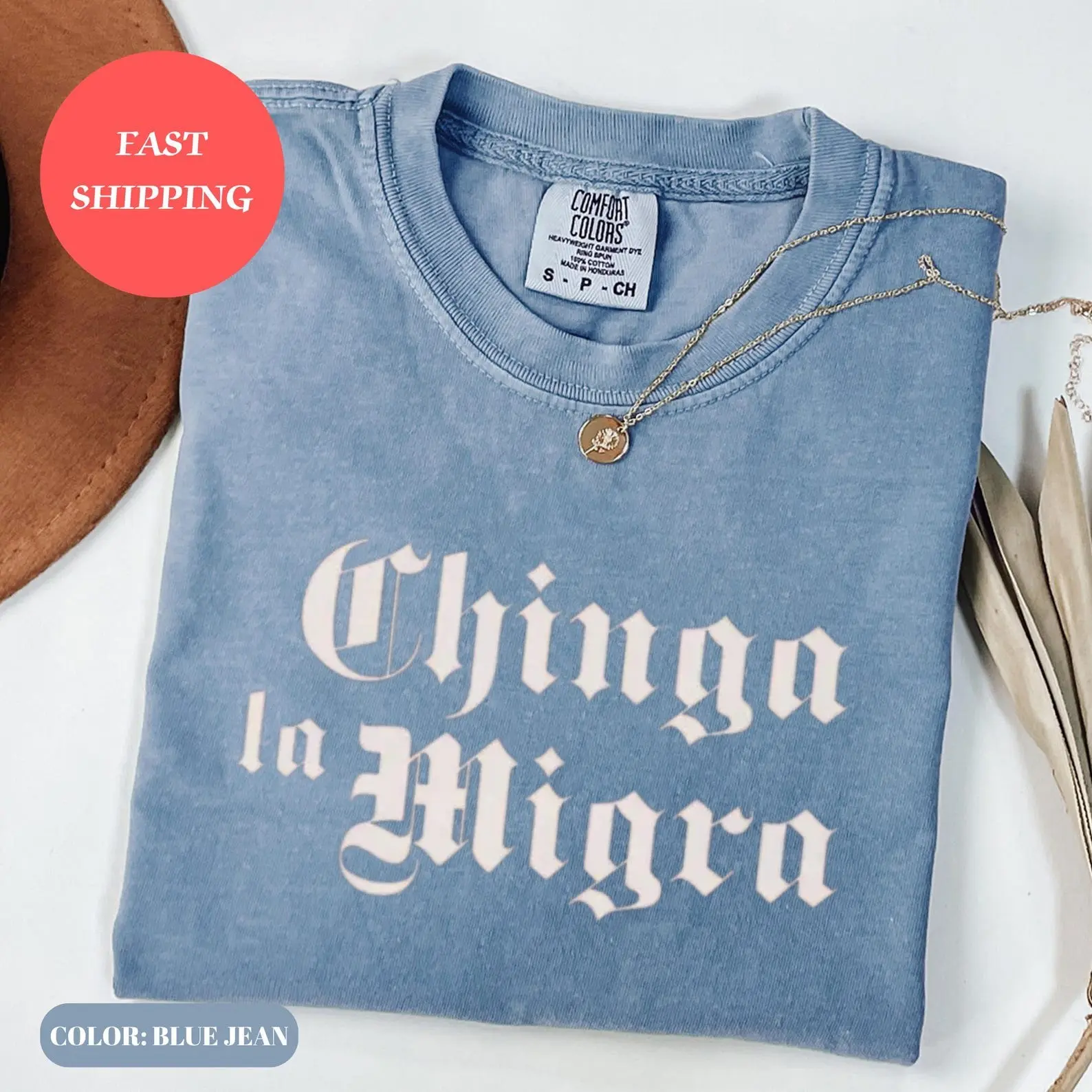 [Sale Up To 50%] Anti ICE Shirt, Chinga La Migra T-shirt, Funny Political Shirts, Pro Immigration Tshirt, Unisex Comfort Colors trendy shirt