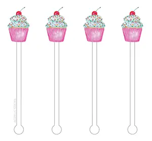 Sprinkle Cupcake Drink Stirrer