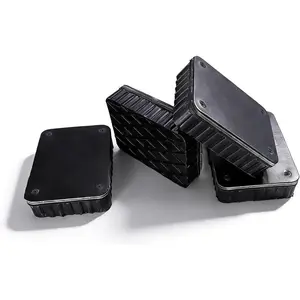 Rubber Blocks for  Lift, Auto Lift Pads with Nylon Anti-Cut Layer, Non-Slip Spacer Blocks for Racks and Jacks, 5000lbs Capacity, 4 Pack of 6-1/3" x 4-3/4" x 1.6"