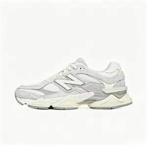 2026 new Classic Light Grey Thick Sole Sneakers | Non-slip Casual Chunky Shoes for Men & Women | All-Match Vintage Platform Footwear for Daily & Travel