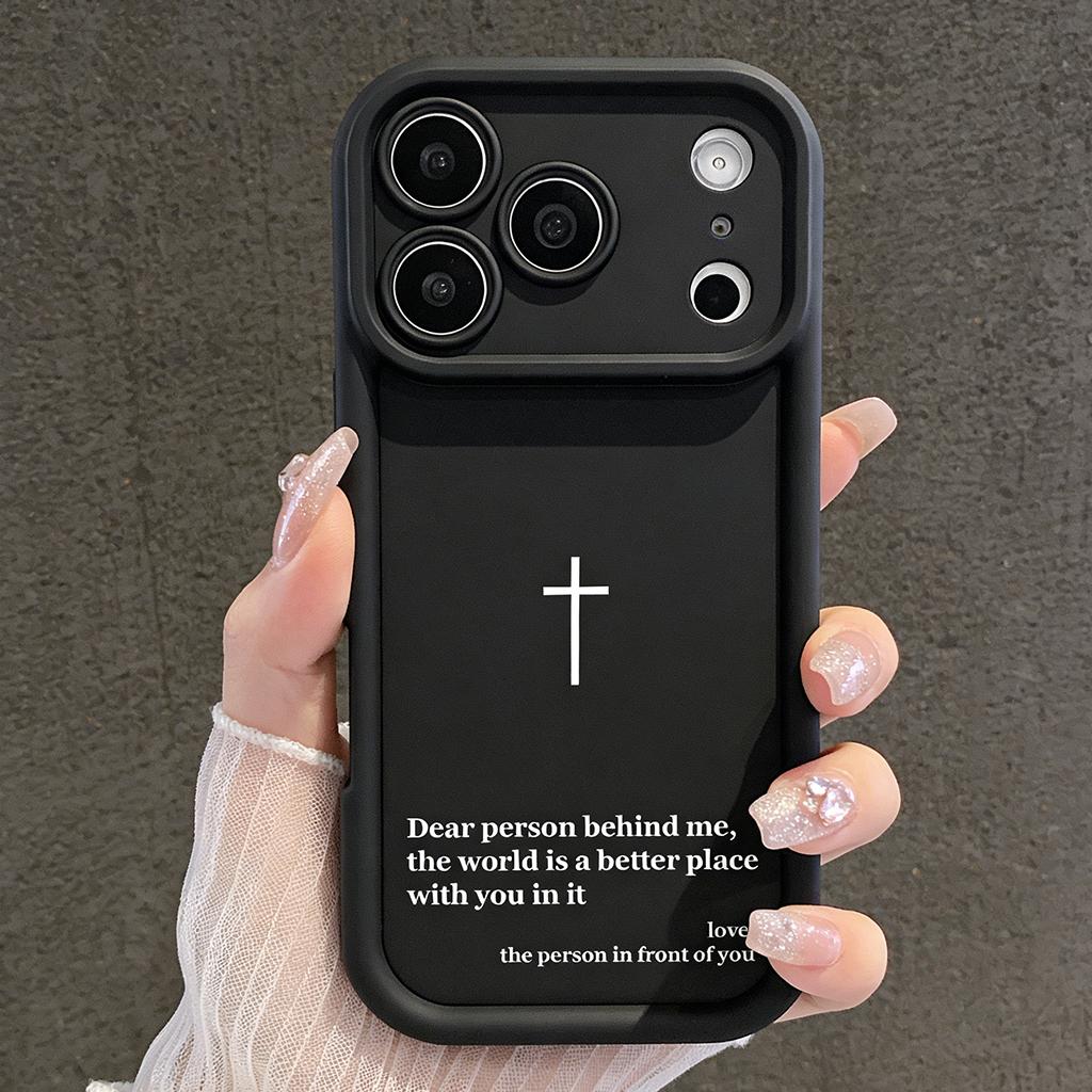 Dear Person Behind Me Christian Cross Phone Case for iPhone 11/12/13/14/15/16/17 Pro Max Plus & 17 Air, Inspirational Religious Shockproof Case TYJT260409023