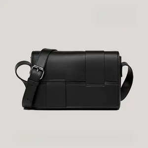 Spring Summer New Woven Small Square Bag For Men Women Casual Versatile Niche Minimalist Design Lightweight Shoulder Handbag For Daily Work Travel