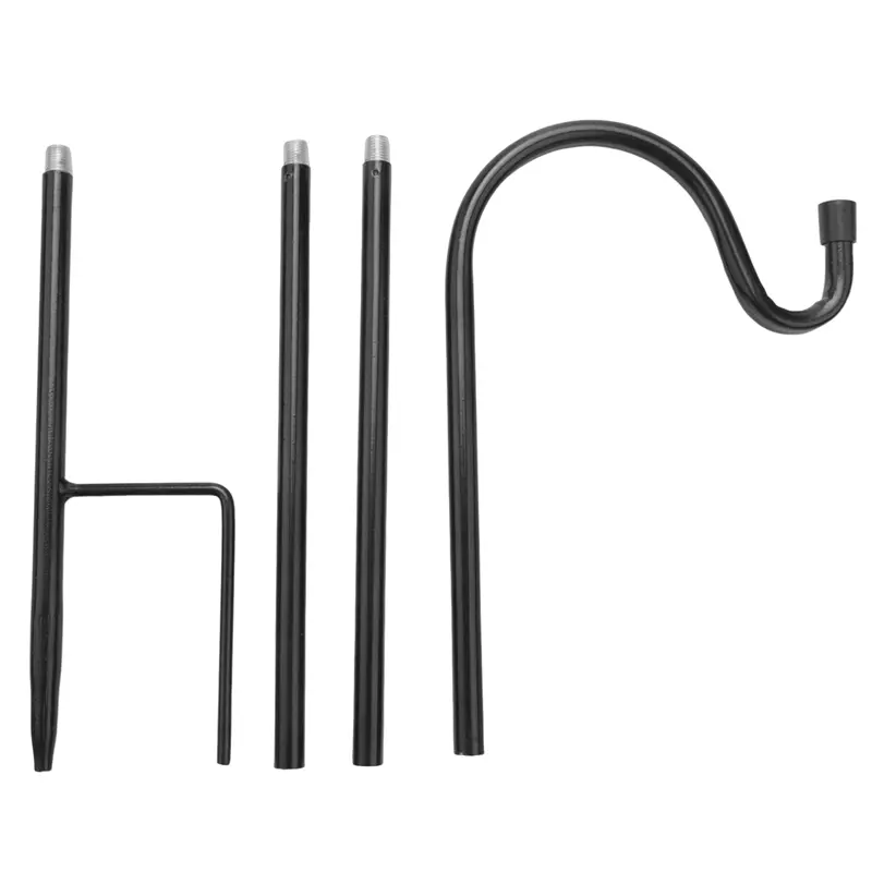 Retro Iron Metal Shepherd Hooks with H-Shape Base, 80.5cm Rustproof Garden Stakes, 10mm Outdoor Hangers for Bird Feeders Solar Outdoor Lights Wind Chimes String Lights (80.5X10X1cm) Simple Operation