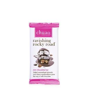 Chuao Chocolatier Ravishing Rocky Road Milk Chocolate Mini Bars - Pack of 20 (0.39 oz Each) Fair Trade Certified, Kosher, Peanut Free, No Gluten, Vegan Marshmallows