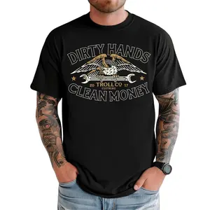 Dirty Hands Clean Money Mechanic T-Shirt, Eagle Wrench Graphic Tee, Blue Collar Worker Shirt, Garage Tradesman Gift for Men, Unisex Workwear Casual Top