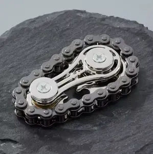 Metal Chain Fidget Spinner Desk Toy for Adults, Silent Anxiety Relief Toy for ADHD, Autism, Focus and Stress Relief