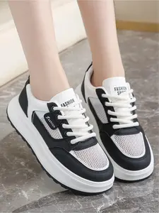 Women's Height Increase Sneakers | Minimalist White Casual Skate Shoes | Effortless Style Walking Shoes