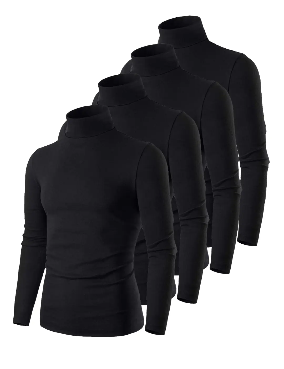 Men's Thermal Lined Turtleneck Men Thermal Turtle Neck Long Sleeve Shirts Mock Pullover Sweater Tops