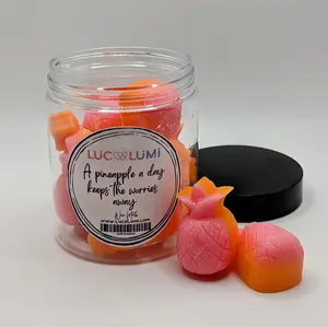 LUCELUMI A Pineapple a Day Keeps the Worries Away Wax Melts - Long Lasting Tropical Scented with Glitter Accents