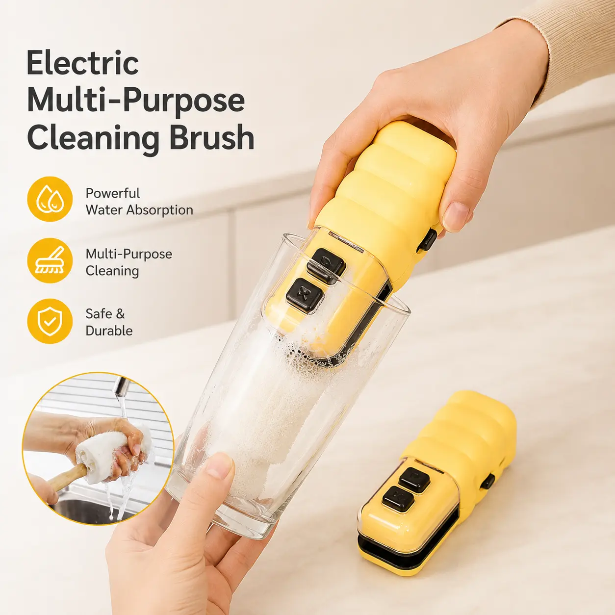Bag Sealer Handheld, Portable Food Sealer - Rechargeable Mini Kitchen Tool with Built-in Cutter, Magnetic Hold, 1-Count for Snack Plastic Bags (Seal & Cut Function)
