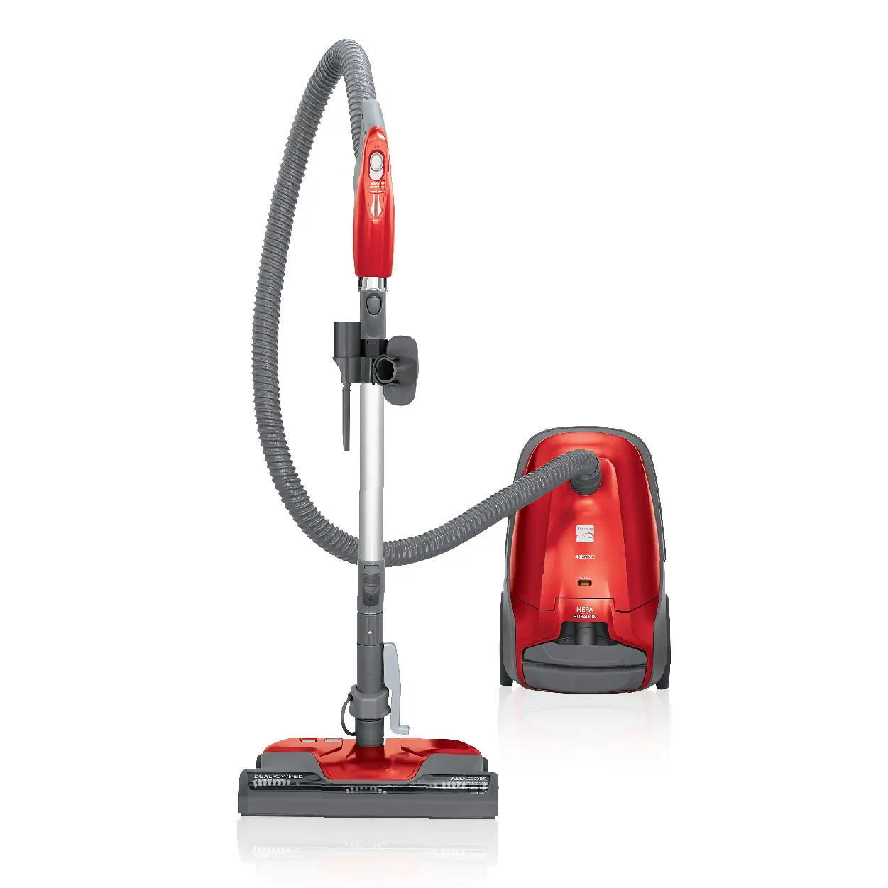 Kenmore 400 Series Corded Bagged Canister Vacuum - 120V, 2-Motor System, 14 in Width, 2.2L Capacity, Adjustable Height Aluminum Telescoping Wand, Triple HEPA Allergy Trap, Anti-Dust Mite, US Plug, Home Cleaning Tool, Allergy Relief, 14" Width
