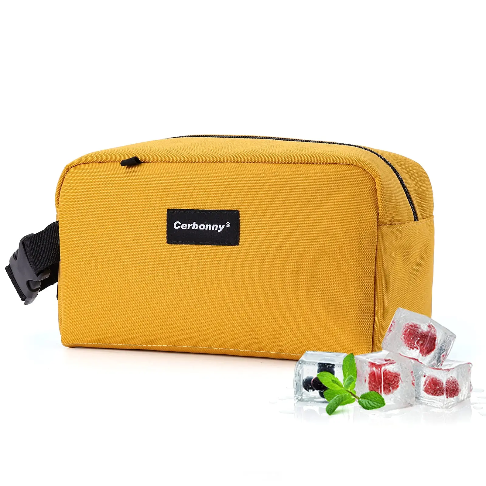 CERBONNY Mini Freezable Bag for Women, Small Lunch Bag, Little Snack Bag, 3 Cans Capacity summervibes