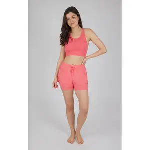 2 PC Seamless Longline Bra and 2 in 1 Short Set