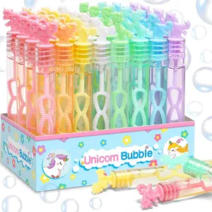 32 Piece Mini Unicorn Bubble Wand with Gift Box, Pastel Unicorn Party Favors for Kid, Toddler Girl Birthday Parties Decoration, Goodie Bag Stuffers Supplies, Bubbles Gift Toy Bulk, Carnival Prizes