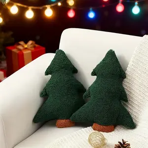Christmas Tree Plush Pillow Toy, Cute Christmas Decoration Cushion, Plant Shape Filled Toy, Children Gift for Boys & Girls