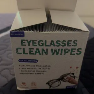 Hieye Lens Wipes for Eyeglasses, Eyeglass Lens Cleaning Wipes Pre-moistened Individually Wrapped Sracth-Free Streak-Free Eye Glasses Cleaner Wipes for Sunglass, Camera Lens, Goggles