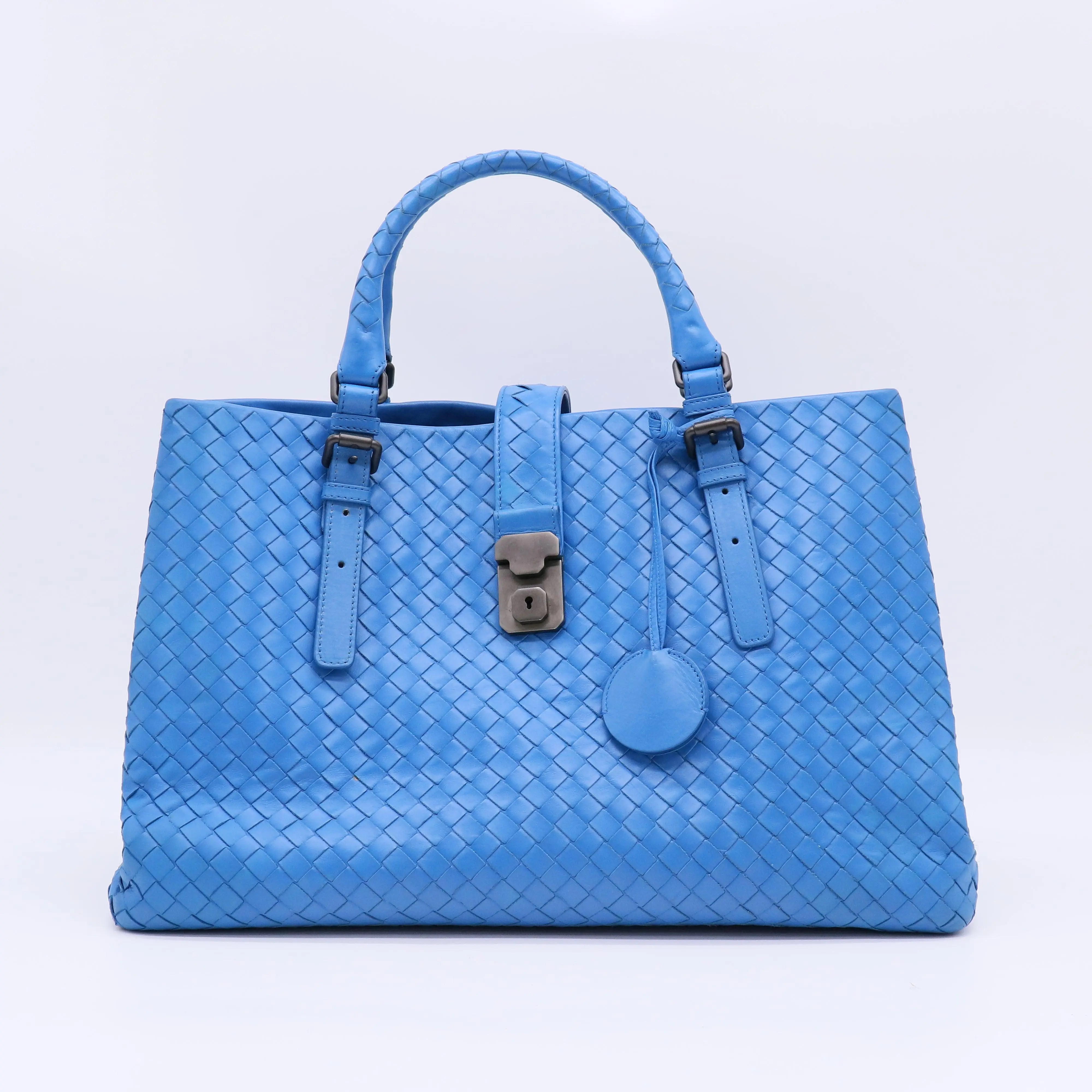 Pre-owned BOTTEGA VENETA Leather Tote Bags Intrecciato Nappa Roma Tote Bag B23113