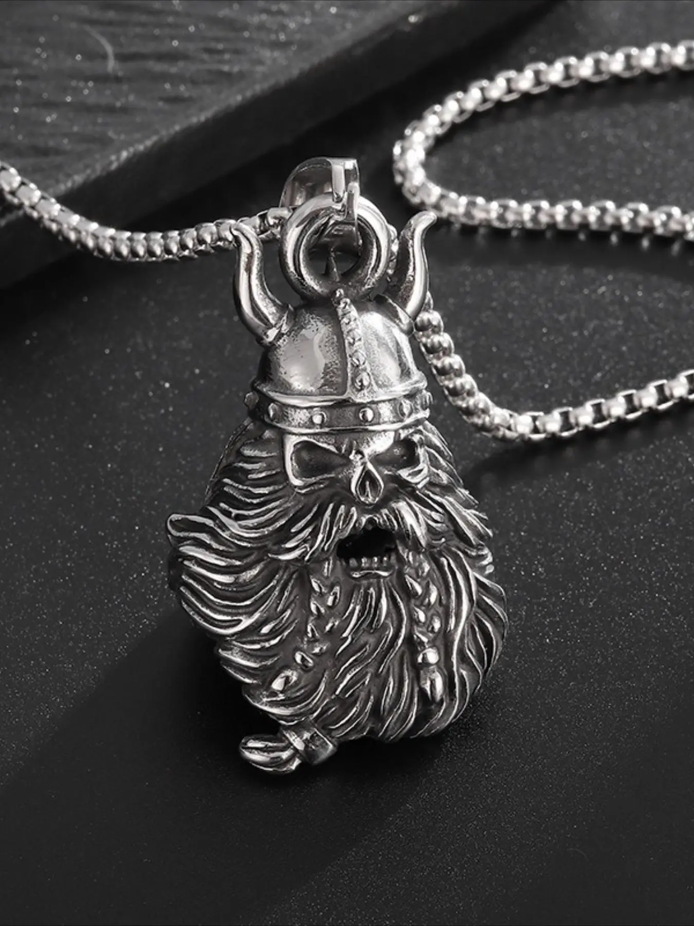 Stainless Steel Bell Necklace, Vintage Lucky Motorcycle Bell Pendant, Party & Daily Wear, Trendy Jewelry Gift, All Seasons Style