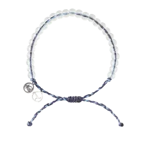 4ocean Whale Beaded Bracelet - Light Blue & Purple