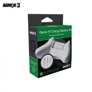Armor3 Xbox X / S / One "Game N' Charge" Battery Kit Black or White