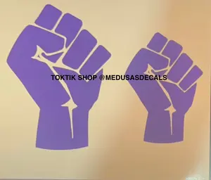 STANDING AGAINST ABUSE AND VIOLENCE 2 PURPLE HAND DECAL