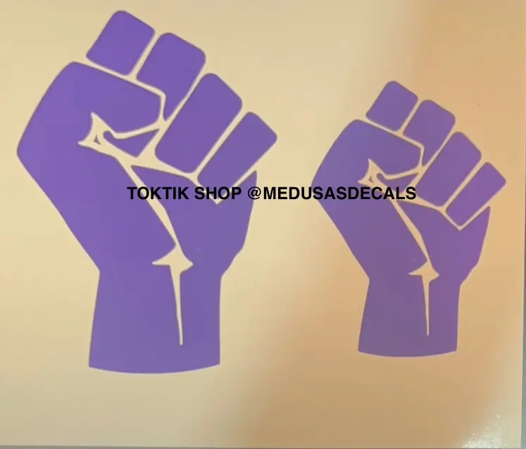 STANDING AGAINST ABUSE AND VIOLENCE 2 PURPLE HAND DECAL
