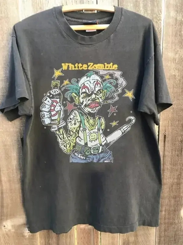 [SALE UP TO 50%] White Zombie UK Tour Cotton Charcoal Unisex T-shirt For Men Women S-5XL