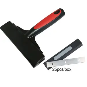 25pcs Blades Handle Metal Blade Scraper Decals Film Dirt Car Stickers Remover Household Cleaning Tool Window Tint Squeegee E46 squeegee