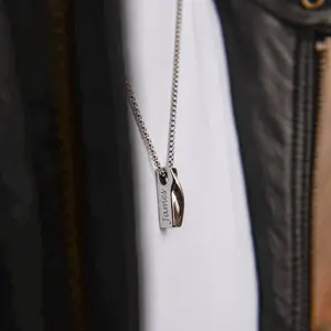 AS121 Men's Personalised Necklace, Custom Name Necklace, Men's Bar Necklace, Gift for Husband, Custom Necklace for Men, Gift for Him