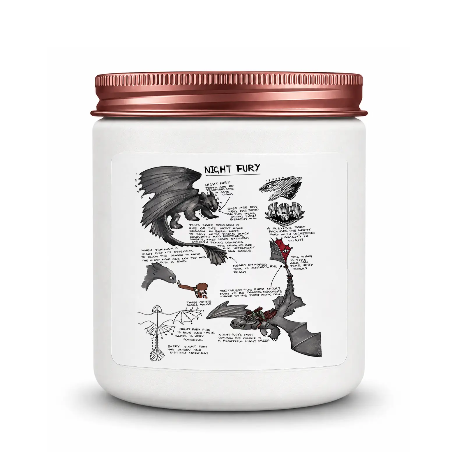 1Pc Handmade Soy Candle with Black Dragon Sketch Illustration, Floral Fragrance Aroma Scent Freshener, Fantasy Gift for Dragon Lovers, Bedroom Home Decor