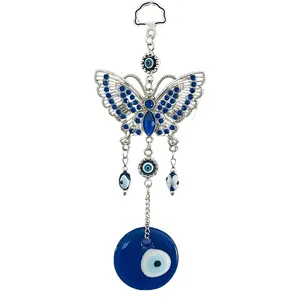 Lucky Butterflies evil eye wall hanging decoration Butterfly Glass