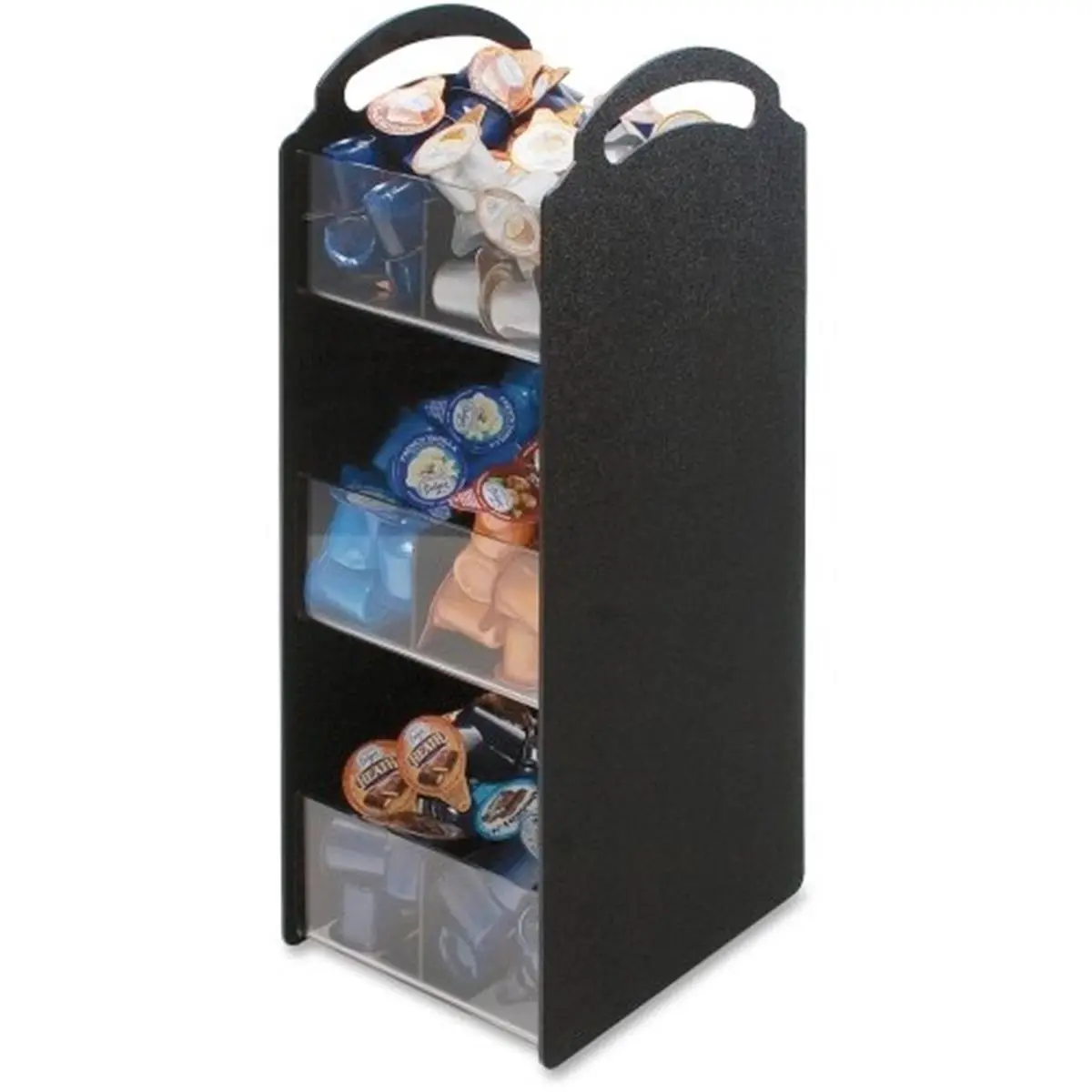 212 MAIN Compact Pet Condiment Organizer - 6.125w x 8d x 18h, Black, 3 Shelves, Ideal for Small Spaces, Three Shelves