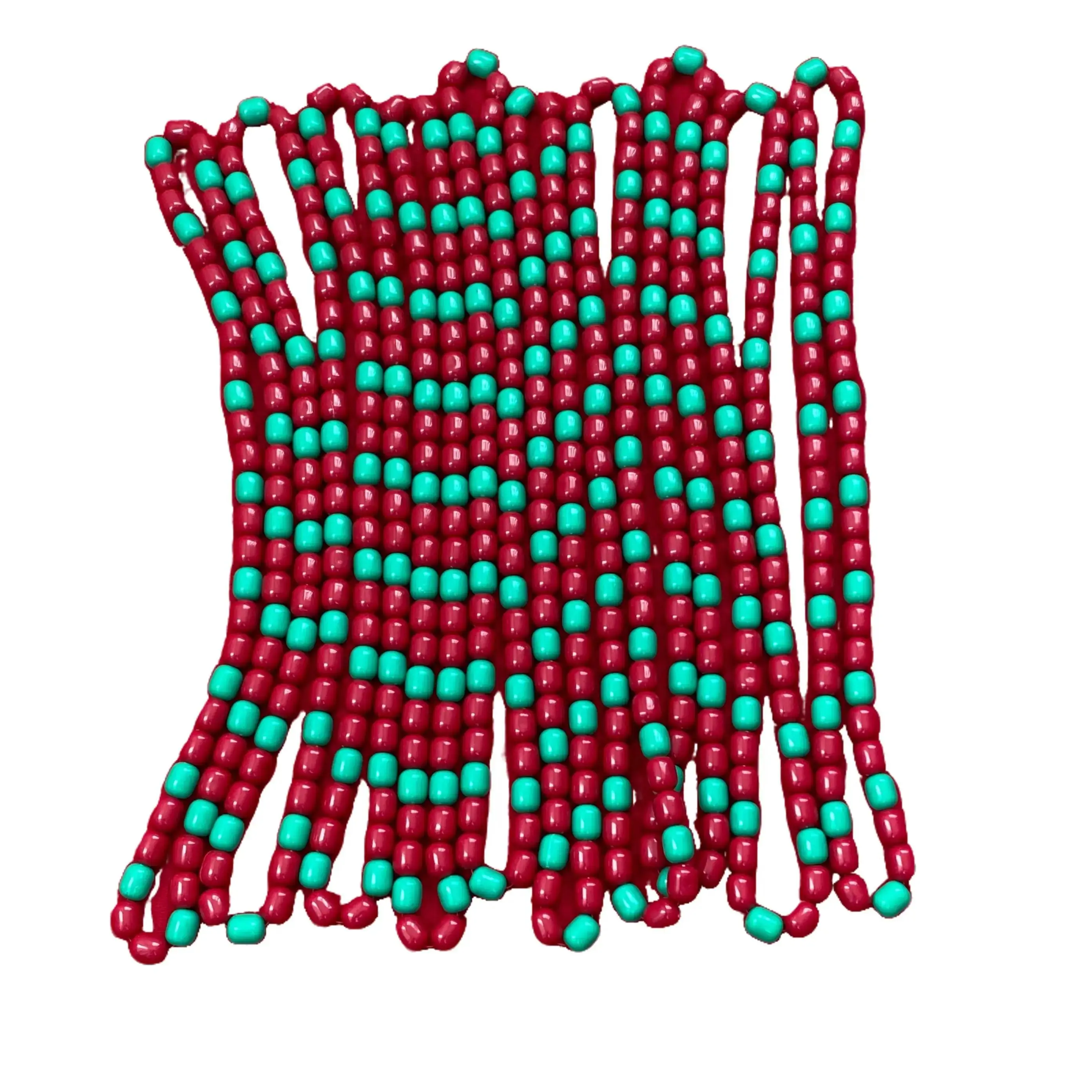 Traditional Nepali Muga Mala for Women - Vibrant Ethnic Fashion Necklace for Chupa & Bakhu Dresses, Daily, Casual & Formal Wear, Beaded, Muga Beads, Fashion Enthusiast, Female, Single, Evening, Glamorous, Authentic Nepali Style, Celebrate Nepali Roots
