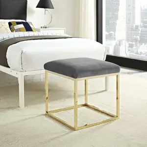 Modway Anticipate Ottoman in Gold Gray