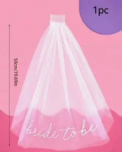 1 Piece Bride To Be Sash and Headpiece, Bachelorette Party Accessories, Bridal Shower Decorations, Bride Engagement Gift