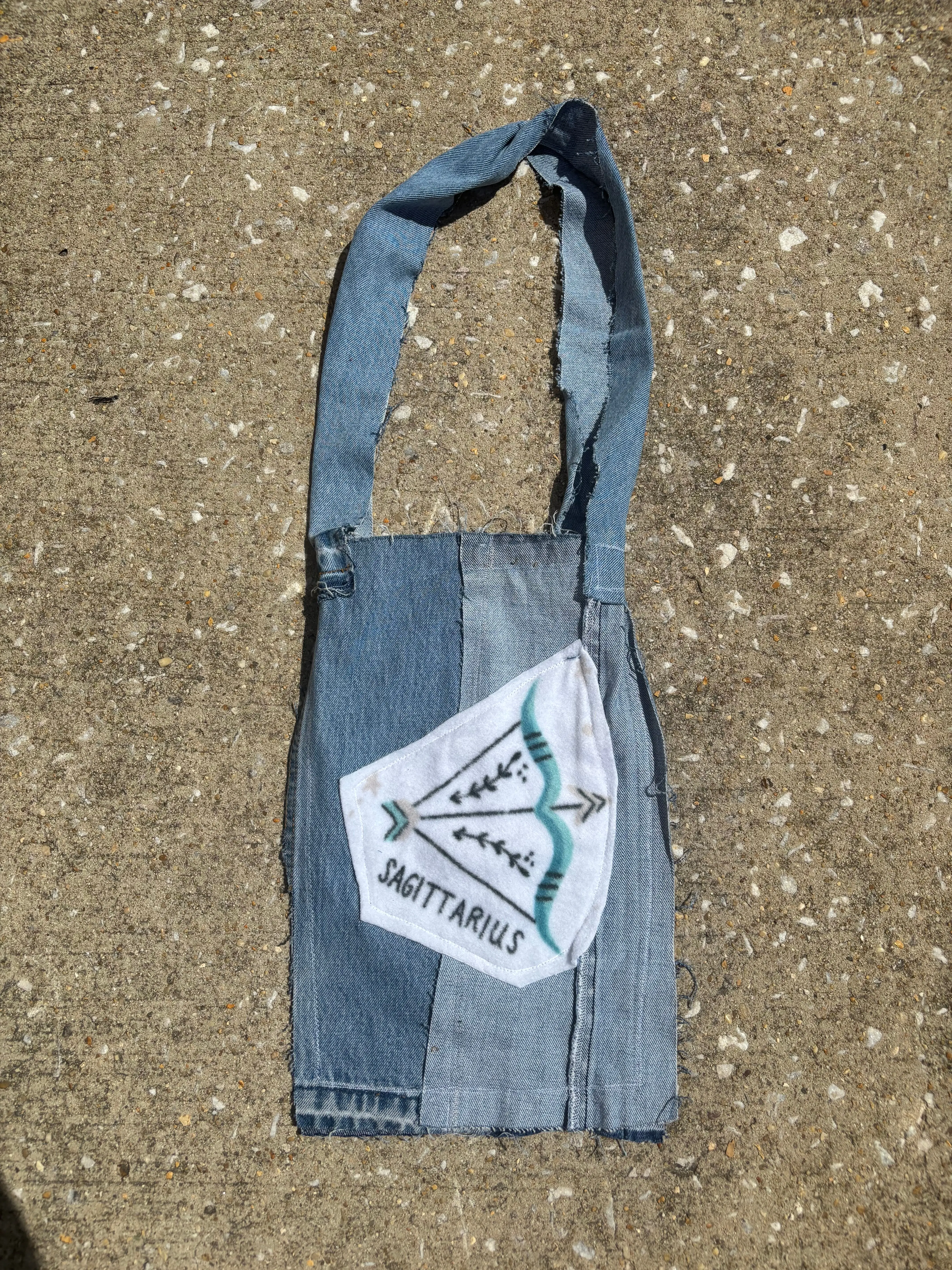 Saqittarius Denim Tote Bag