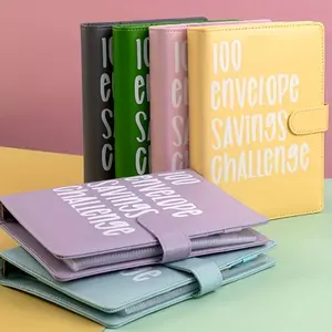 100 Envelope Challenge Binder Saving Challenge Book - Easy & Fun Way to Save $5,050, Envelopes Money Saving Challenge Budget Binder, Challenges Binder, Budget Binder with Envelopes challenge book libretade Organize Gift Durable Waterproof Soft