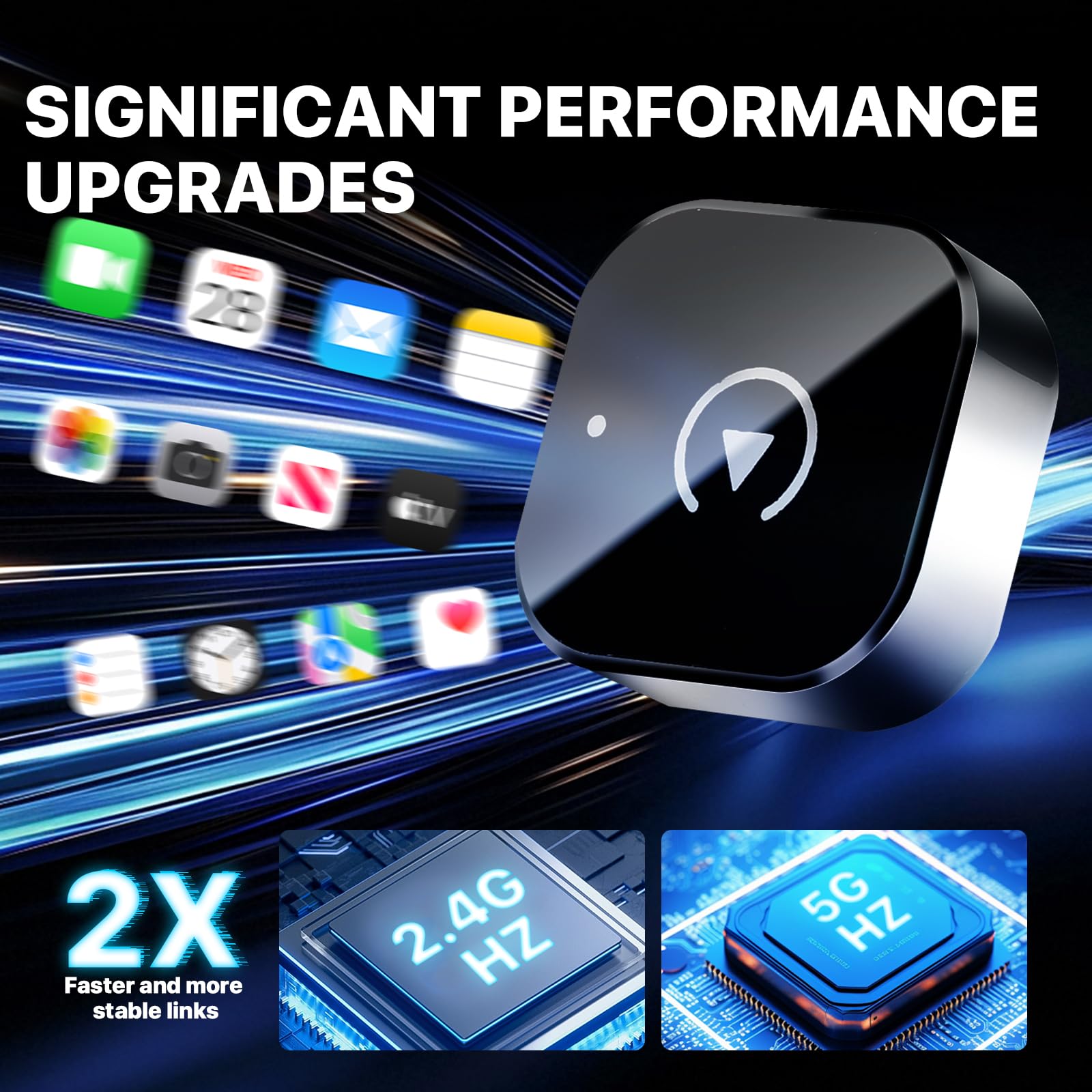 2026 Wireless CarPlay Adapter for Apple,for Android, Upgrade Wired to Wireless, Mini USB-C/Type-C Design, Plug and Play, No Delay Bluetooth+WIFI Stable Connection Car Play for iPhone, with Web App and OTA Updates