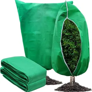 2/4/6pcs Plant Covers Freeze Protection, Frost Covers with Drawstring, Plant Protection Cover Bags for Outdoor Winter, Cold Weather Shrub Tree Jackets