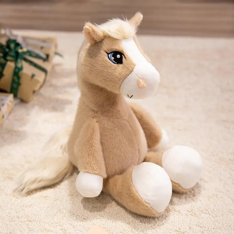 Cute Big Eyes Horse Plush Doll - 33-53cm, 43cm XL Model, Unisex High-Quality Soft Stuffed Animal, Animals & Nature Themed Children's Birthday Gift (Toys & Hobbies)