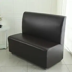 Stretch Armless Sofa Cover Waterproof Hotel Full Sofa Couch Slipcovers Bar Cafe PU Leather Elastic Sofa Slipcover Home Decor