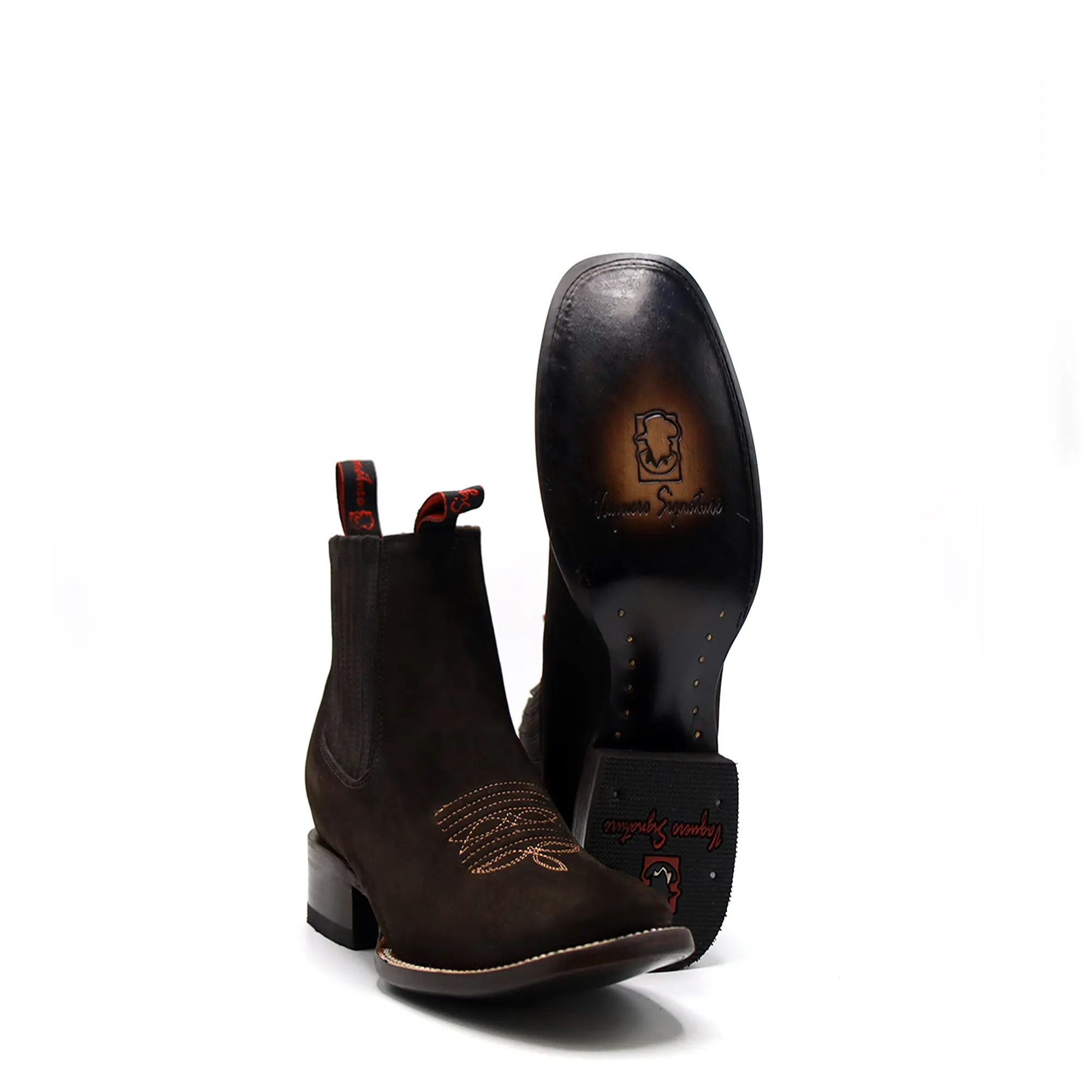 2662602 - Men's Vaquero Signature Wide Square Ankle Toe Boots (Nobuck Cafe)