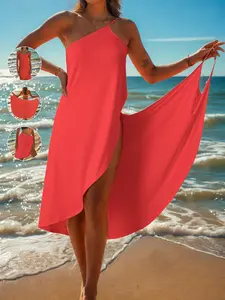 Sexy Beach Cover-Up Skirt, Multi-Wear Options, Side Slit Design, Lightweight Comfortable Fabric, Swim Cover Ups, Perfect for Poolside & Vacation