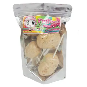 Puffed Caramel Apple Pops - Freeze Dried Candy Snack