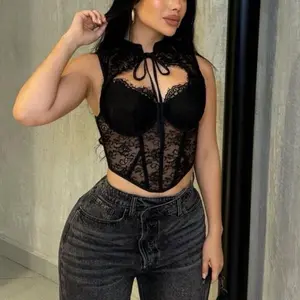 Bailey Top Lace Top corset sleeveless top. 95% Polyester 5% Spandex