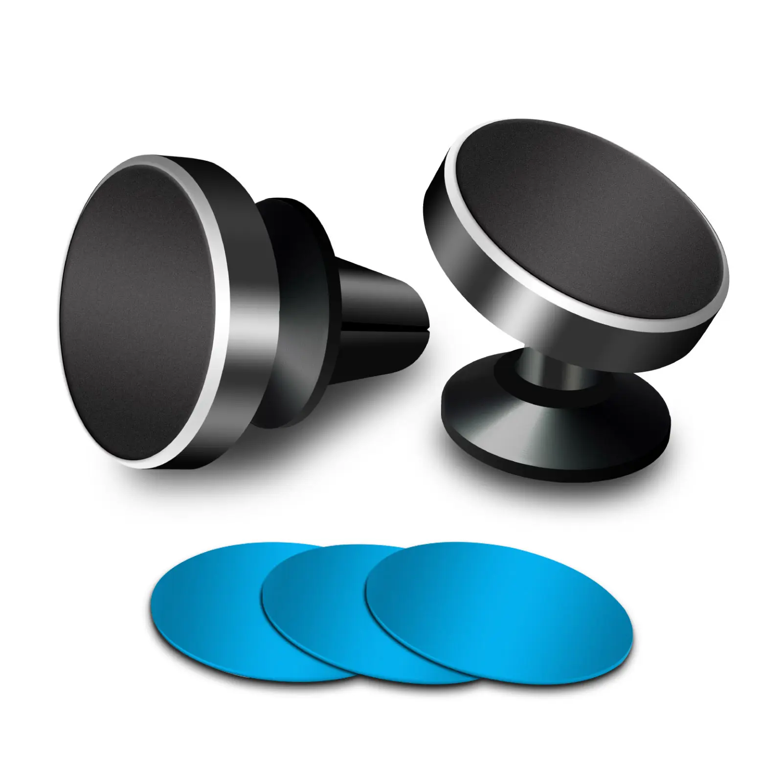 Pair of Car Phone Holders for Cars, Universal Vent Mount with Unique Latest-Designed Hook Clip, Hands-Free Fit for iPhone, Android & All Smartphones