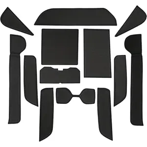 LUWU for 2026 RAV4 Accessories - for 2026 Toyota RAV4 Door Slot Mats Cup Holder Insert Coaster Center Console Liners Mats for Door Groove Gate Black - 13 PCS/Set