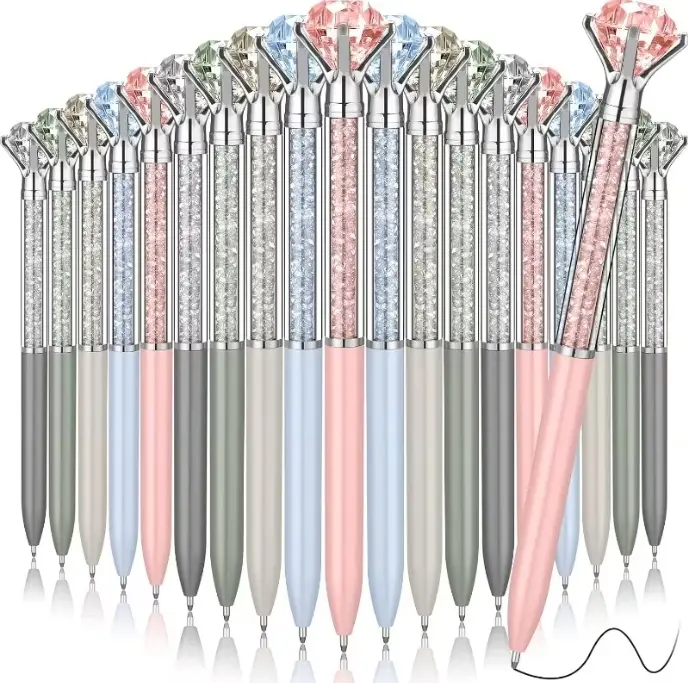 Luxury Diamond-Top Crystal Pens, Office Writing Tool for Computers & Office Stationery Supplies