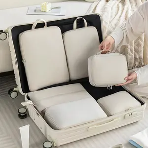 6-Piece Compression Cube Set, Durable Polyester Material, Lightweight Travel Organizer, Luggage & Clothing Classification, Hand Wash or Dry Clean