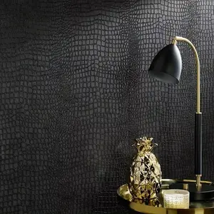 Self-Adhesive Wallpaper Roll, Crocodile Skin Texture, Easy to Remove Contact Paper, Ideal for Bedroom Living Room Bathroom Walls, Peel and Stick Wallpaper Designs